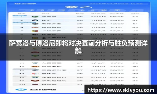萨索洛与博洛尼即将对决赛前分析与胜负预测详解